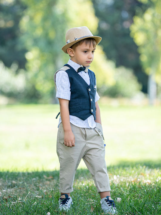 Stova Bambini Βαπτιστικό Κοστούμι με Γιλέκο για Αγόρι 7τμχ
