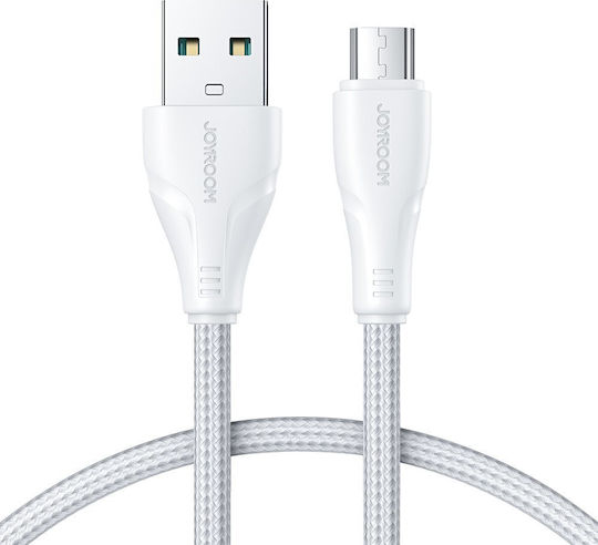 Joyroom S-UM018A11 0.25m Braided USB 2.0 to micro USB Cable White