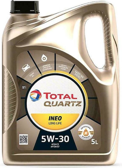Total Quartz Ineo Long Life Συνθετικό Λάδι Αυτοκινήτου 5W-30 5lt
