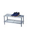 31544 Shoe Organizer with 2 Shelves Blue 63x26x29cm