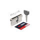 Cisa Lock Cylinder Security 80mm (40-40) with 5 Keys Silver