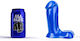 All Black All Blue Piston Ρεαλιστικό Dildo με Όρχεις Μπλε 14cm