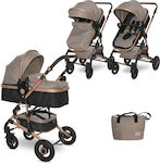 Lorelli Alba Premium 2 in 1 Verstellbar 2 in 1 Baby Kinderwagen Geeignet für Neugeborene Pearl Beige 11.15kg