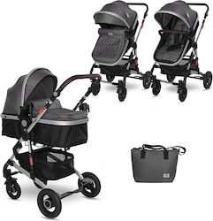 Lorelli Alba Premium 2 in 1 Adjustable 2 in 1 Baby Stroller Suitable for Newborn Gray 11.15kg