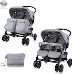 Lorelli Twin Adjustable Double Stroller Suitable for Newborn Cool Grey 14.70kg