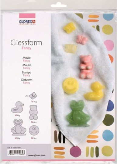 Glorex Fancy Formen 1 Stück mit 6 Formen für Wachs / Seife