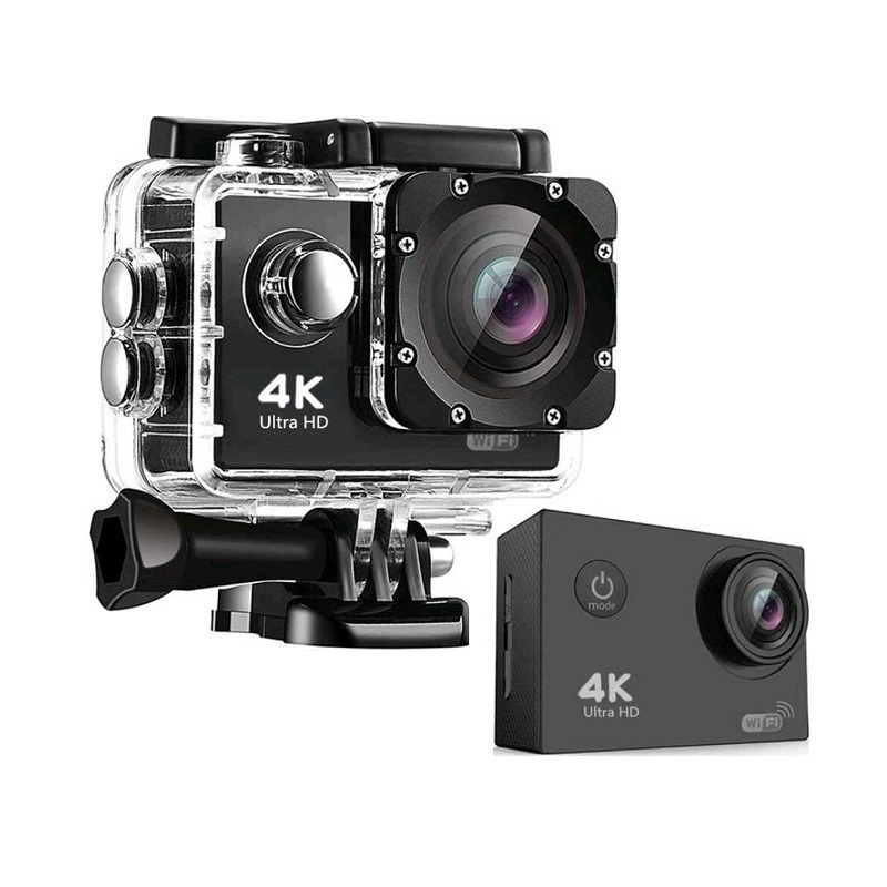 Action Camera 4K Ultra HD Υποβρύχια με WiFi Μαύρη με Οθόνη Skroutz.gr