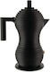 Alessi Alessi Stovetop Espresso Pot 3 Cups Black