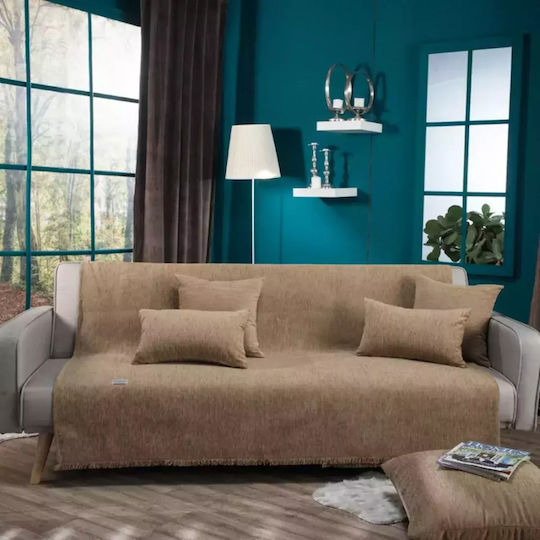 Teoran Solid Armchair Throw Chenille 150x180cm 308