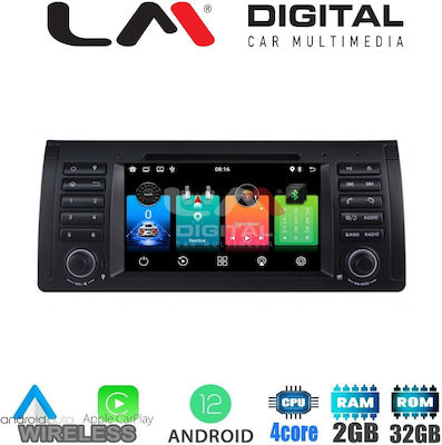 LM Digital Car-Audiosystem für BMW E39 / X5 (E53) / Serie 5 (E39) / Serie 7 (E38) / X5 Audi S5 / S7 E39 (Bluetooth/USB/WiFi/GPS) mit Touchscreen 7"