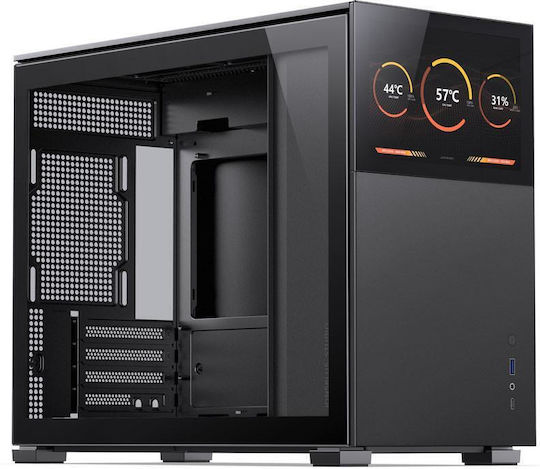 Jonsbo D31 Screen Gaming Mini Tower Κουτί Υπολογιστή με Πλαϊνό Παράθυρο Μαύρο