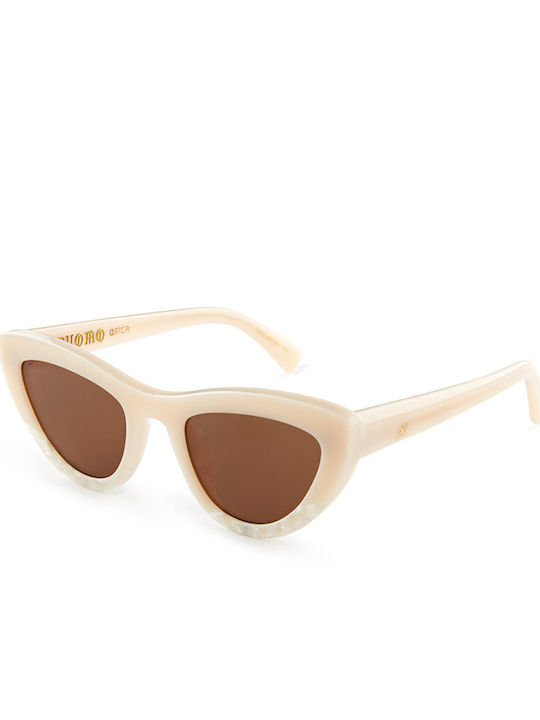 Oscar & Frank The Duomo Women's Sunglasses with Cream Plastic Frame and Brown Lens