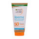 Garnier Ambre Solaire Sensitive Advanced Crema protectie solara Cremă pentru Corp SPF50 175ml