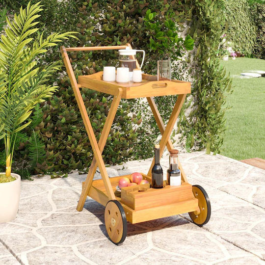 Bar Trolley Free Standing 54x87x90cm Brown