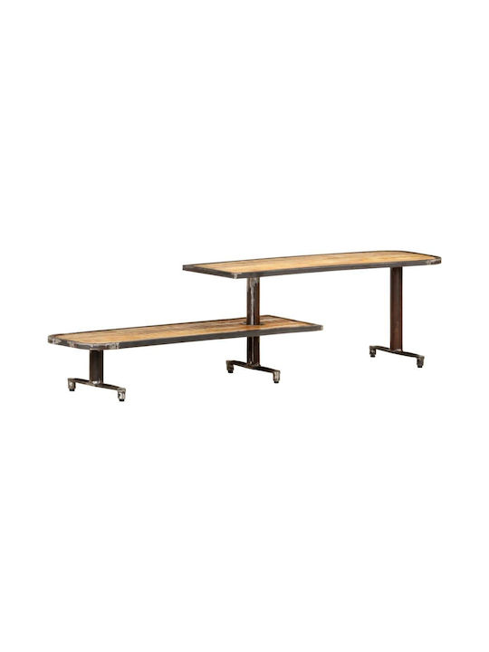 TV Stand from Solid Wood Beige L160xW30xH40cm
