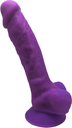 SilexD Dual Density Model 1 Realistisches Dildo mit Hoden und Saugnapf Blue 18cm