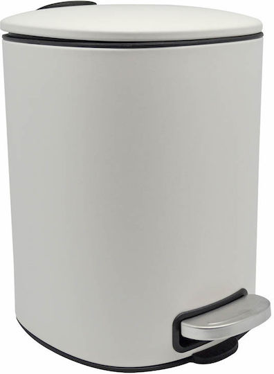 Ankor Inox Καλαθάκι Μπάνιου Soft Close 5lt Λευκό