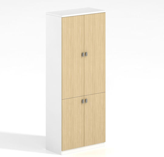 Ξύλινη Ντουλάπα Γραφείου Thesis Φυσικό 80x40x200cm