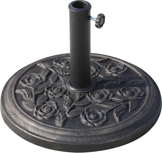 Outsunny Umbrella Stand made of Metal Black Velvet-Black Metal 45.5x45.5x31.5cm