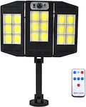 W796-6 Wall Mounted Solar Light Cold White with Motion Sensor, Photocell and Remote Control