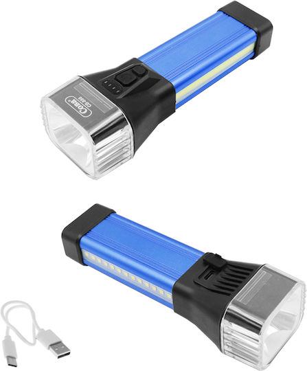 Factory Wiederaufladbar Taschenlampe LED Doppelte Funktion CB-888 Blau