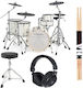 Millenium E-Drum Polished White Drum Set