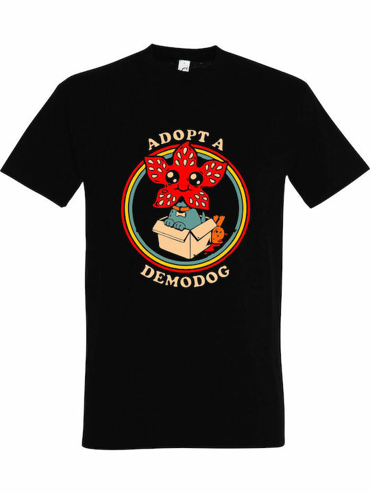 T-shirt Unisex, " Stranger Things, Adopt A Demodog ", Black