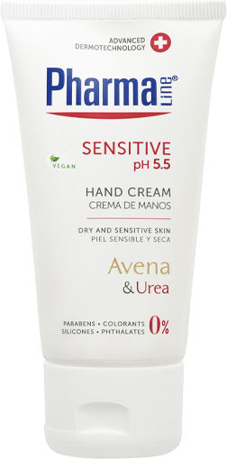 Herbal Hispania Pharmaline Sensitive pH 5.5 Feuchtigkeitsspendende Handcreme mit 10% Harnstoff Für Rissige Hände 75ml