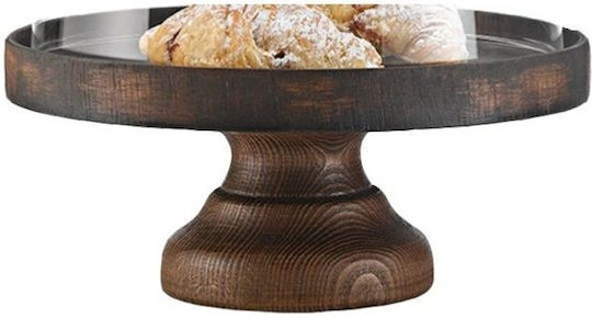 Kuchenteller Hölzernes φ30cm Mit Ständer 12cm Wenge Mit Ökologisches Öl