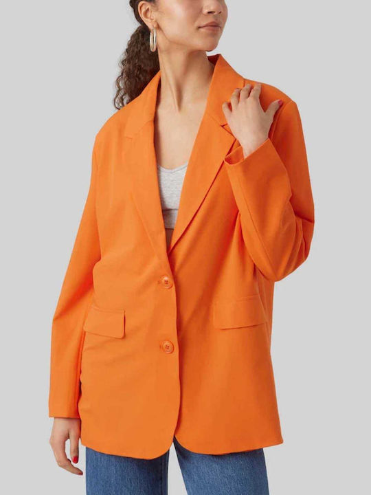 Vero Moda Γυναικείο Σακάκι Πορτοκαλί