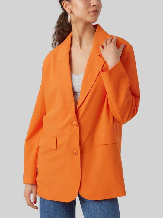 Vero Moda Γυναικείο Σακάκι Πορτοκαλί