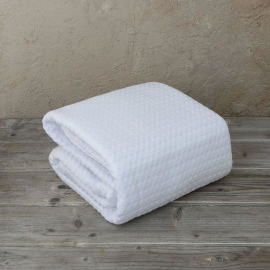 Nima Κουβέρτα Ξενοδοχείου King Size Πικέ Λευκή 270x270cm Habit