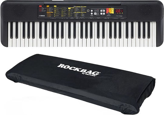 Yamaha Ключова дума PSR-F52 с калъф Bundle с 61 Клавиши Стандартно докосване с Калъф Черен
