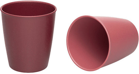 Nip Παιδικά Ποτηράκια Eat Green Beaker από Πλαστικό Κόκκινο 2τμχ 250ml για 12m+