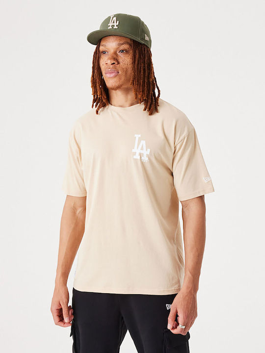 New Era Essential La Dodgers T-shirt Bărbătesc cu Mânecă Scurtă Bej