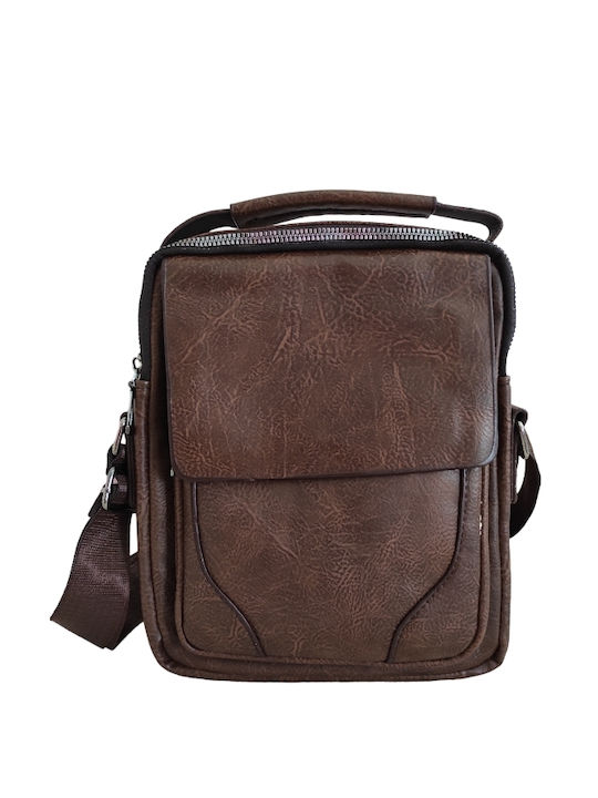 MEN'S CROSSBODY BAG DARK BROWN