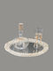 La Vista Wedding Carafe Set with Wine Glass Crystal / Plastic Beige 2pcs