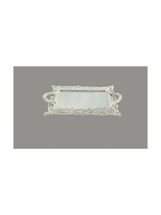 La Vista Δίσκος Γάμου από Πλαστικό με Καθρέπτη σε Λευκό Χρώμα