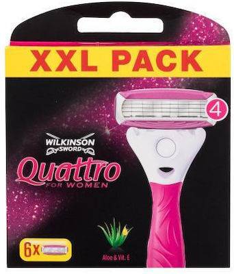 Wilkinson Sword Quattro For Women Резервни Остриета 6бр