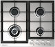Glemgas Gas Cooktop Autonomous Inox 56x48εκ. Silver
