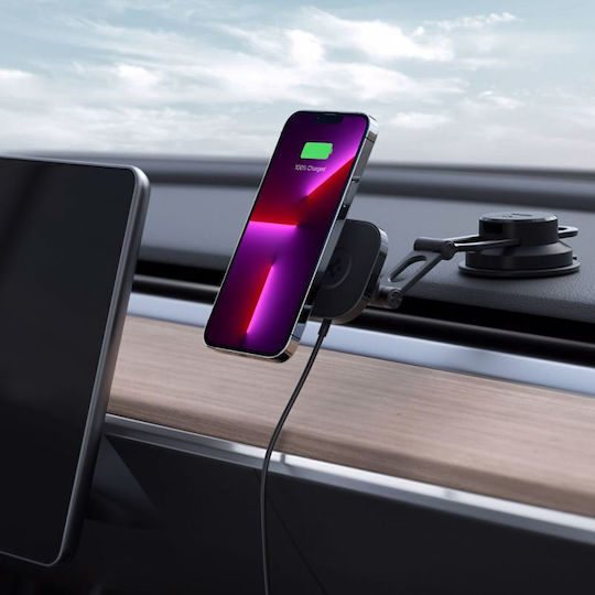 Spigen ITS35W-3 Gerätehalterung Auto mit MagSafe-Magnet & Kabellose Ladeleistung 15W Schwarze