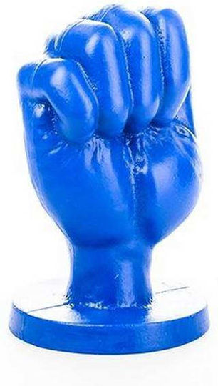 All Black All Blue Fist Dildo With Suction Cup Blue 13cm
