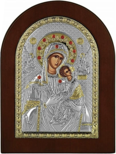 Prince Silvero Saint Icon Panagia Amolyntos Silver 20x26cm