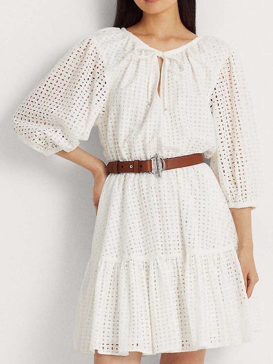 Ralph Lauren Gilfin Mini Φόρεμα Λευκό