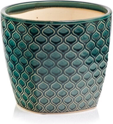 Polnix Übertopf Keramik Türkis 14x14x12εκ.