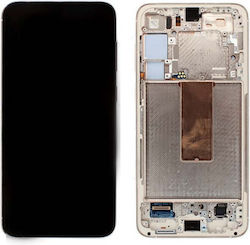 Samsung Οθόνη Gh82 30476b 30477b Cream με Πλαίσιο για Samsung S23 Plus