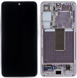 Samsung Bildschirm mit Rahmen für Samsung S23 (Lavender)