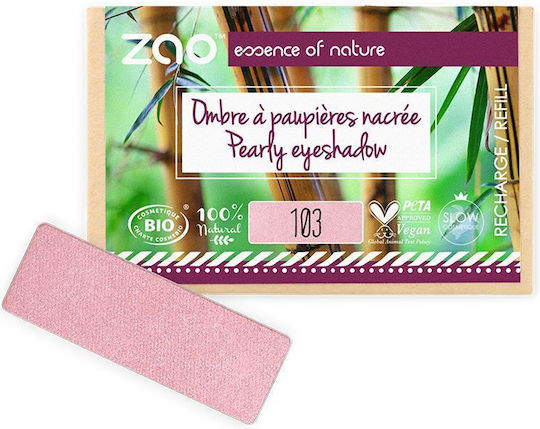 Zao Organic Makeup Pearly Refill Σκιά Ματιών σε Στερεή Μορφή 103 Old Pink 1.3gr