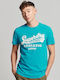 Superdry Men's Athletic T-shirt Short Sleeve Turquoise