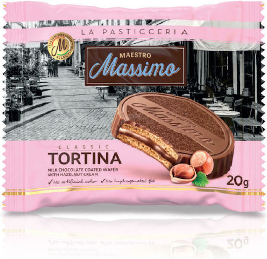 Maestro Massimo Tortina Wafer Milk Hazelnut 20gr
